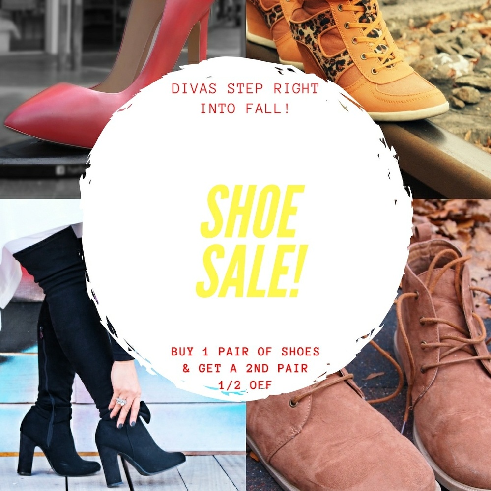 SHOE SALE BUY 1 GET 1 50% OFF